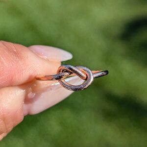 14K Solid Rose Gold Love Knot